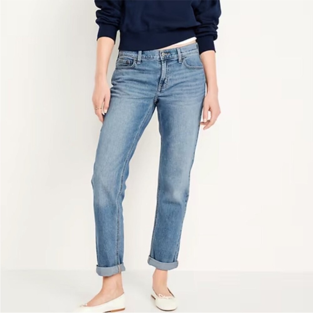 Old Navy Wow Boyfriend Jeans Mid Rise Size 16